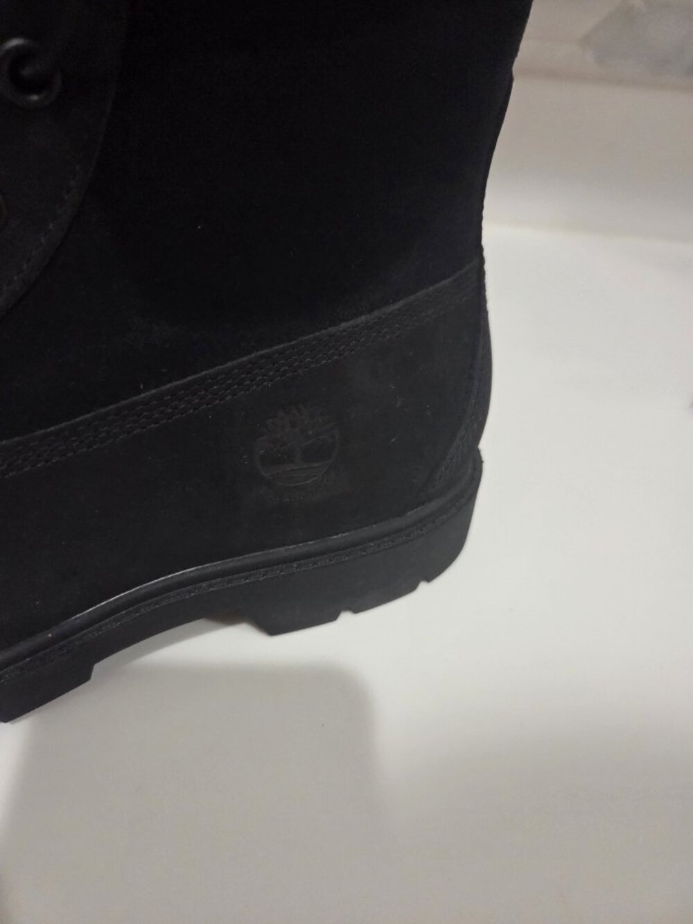 Timberland Linden Woods Waterproof Fleece Fold Down Boot A1QST Black Women's 7.5